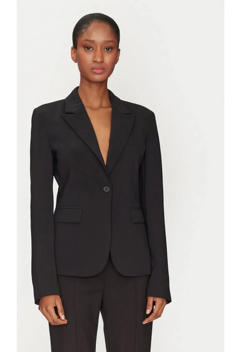 Sacou dama,  304580796, Poliester/Viscoza, Negru, Negru