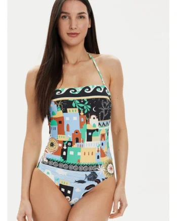 Costum de baie dama,  303784058, Nylon, Multicolor, Multicolor