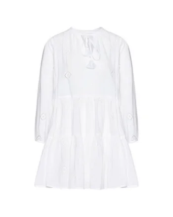 Rochie dama,  208277617, Bumbac, Alb, Alb