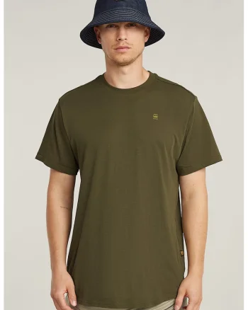 Tricou din bumbac organic cu imprimeu logo, Kaki pal/Alb optic