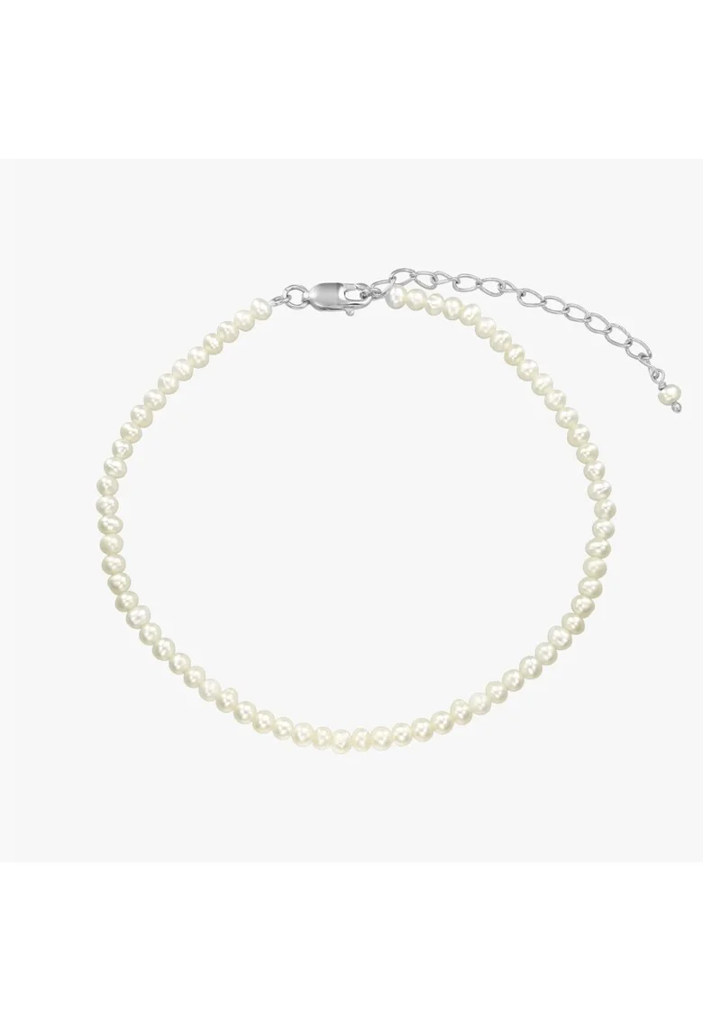 Bratara de picior din argint Finesse - Perle Naturale
