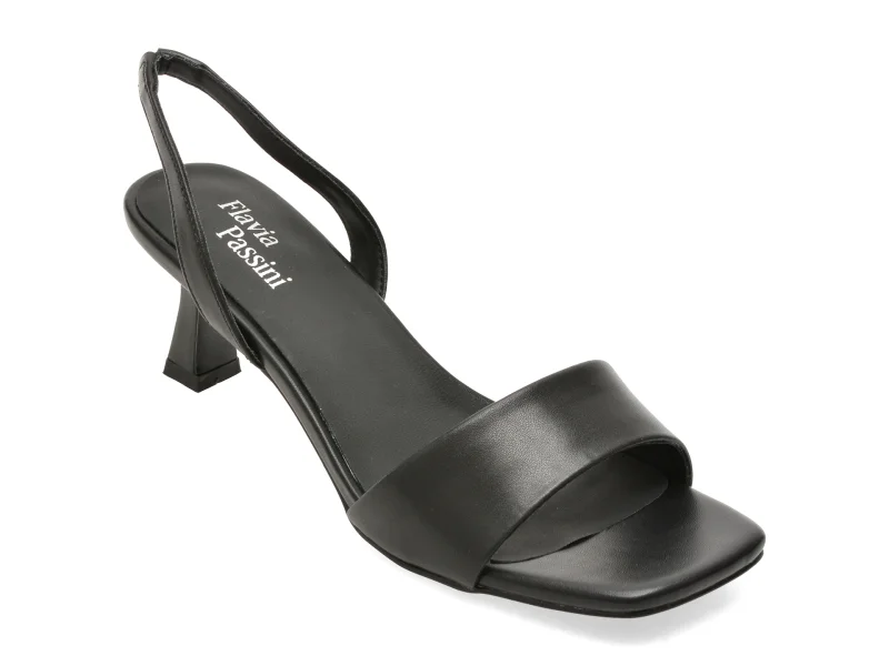 Sandale elegante FLAVIA PASSINI negre, Q4129, din piele naturala