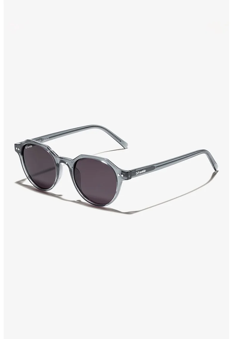 Ochelari de soare rotunzi unisex cu lentile polarizate, Albastru prafuit