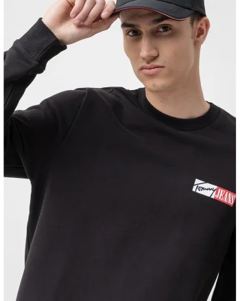 Bluza de trening cu decolteu la baza gatului si logo