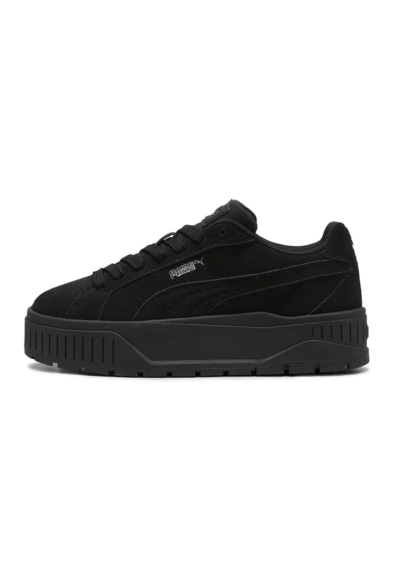 Pantofi sport flatform de piele intoarsa Karmen II, Negru