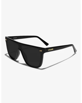 Ochelari de soare unisex dreptunghiulari, Negru