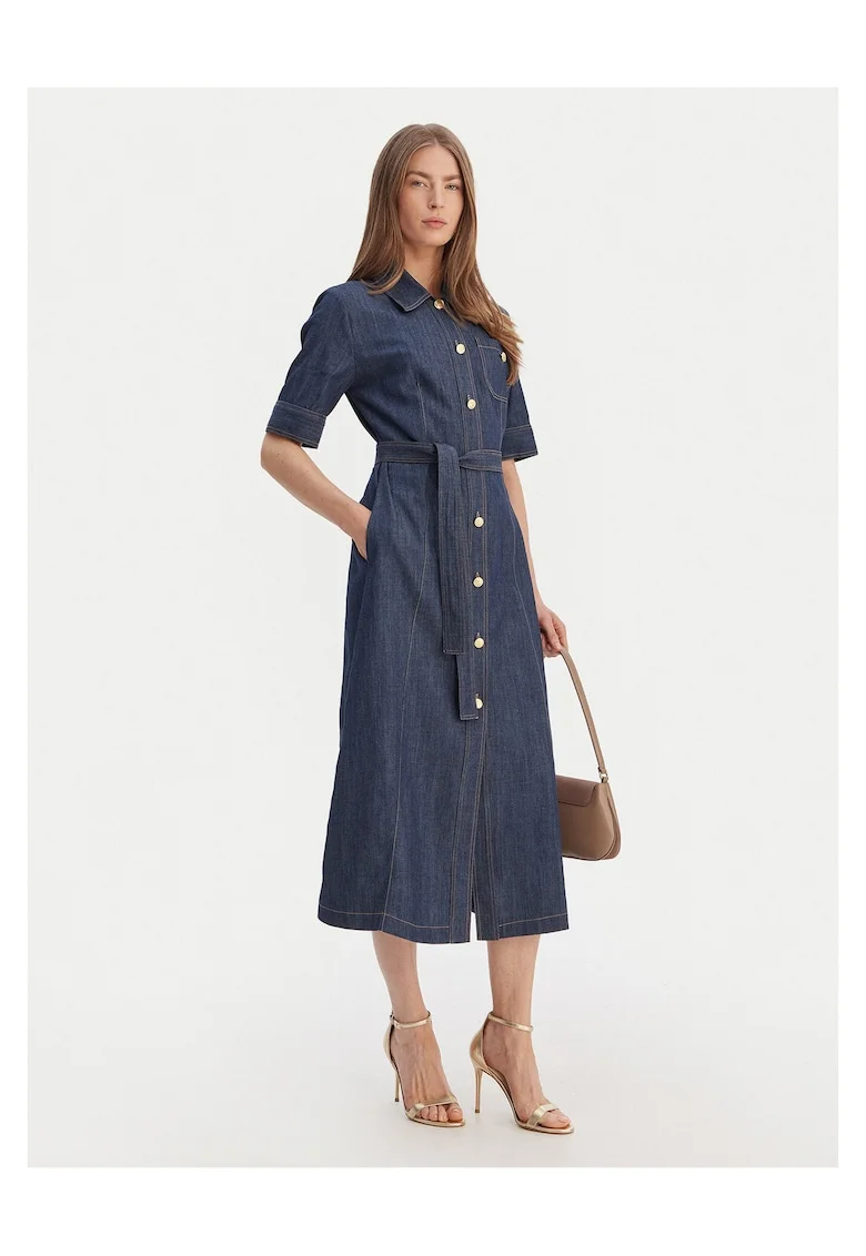 Rochie din denim,  bumbac, bleumarin