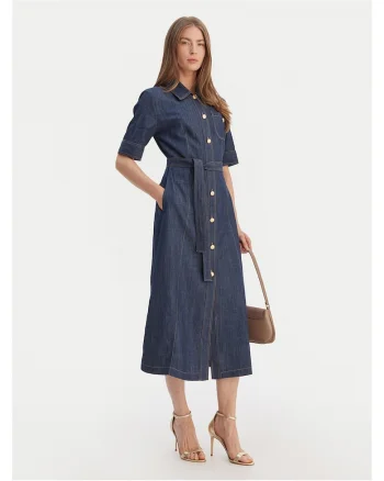Rochie din denim,  bumbac, bleumarin