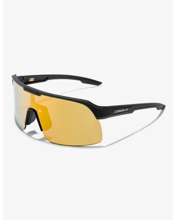 Ochelari de soare shield unisex cu lentile uni, Negru