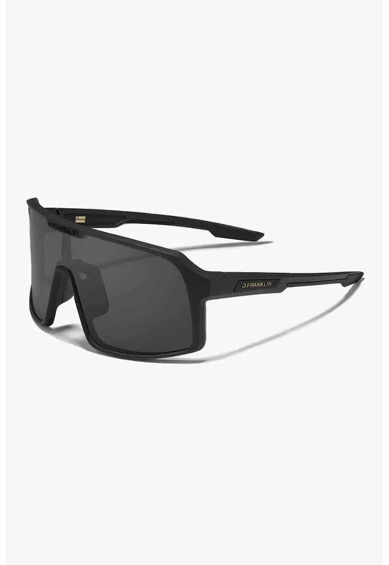 Ochelari de soare shield unisex, Negru,