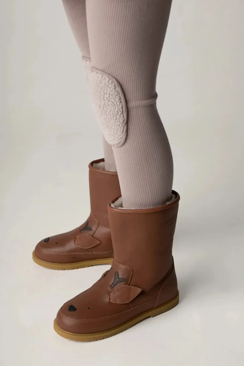 Donsje ghete de iarnă pentru copii din piele Wadudu Special Boots Stag