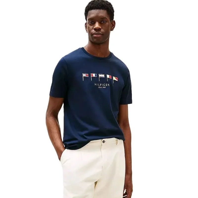 Tricou Tommy Hilfiger HILFIGER MULTI FLAGS TEE