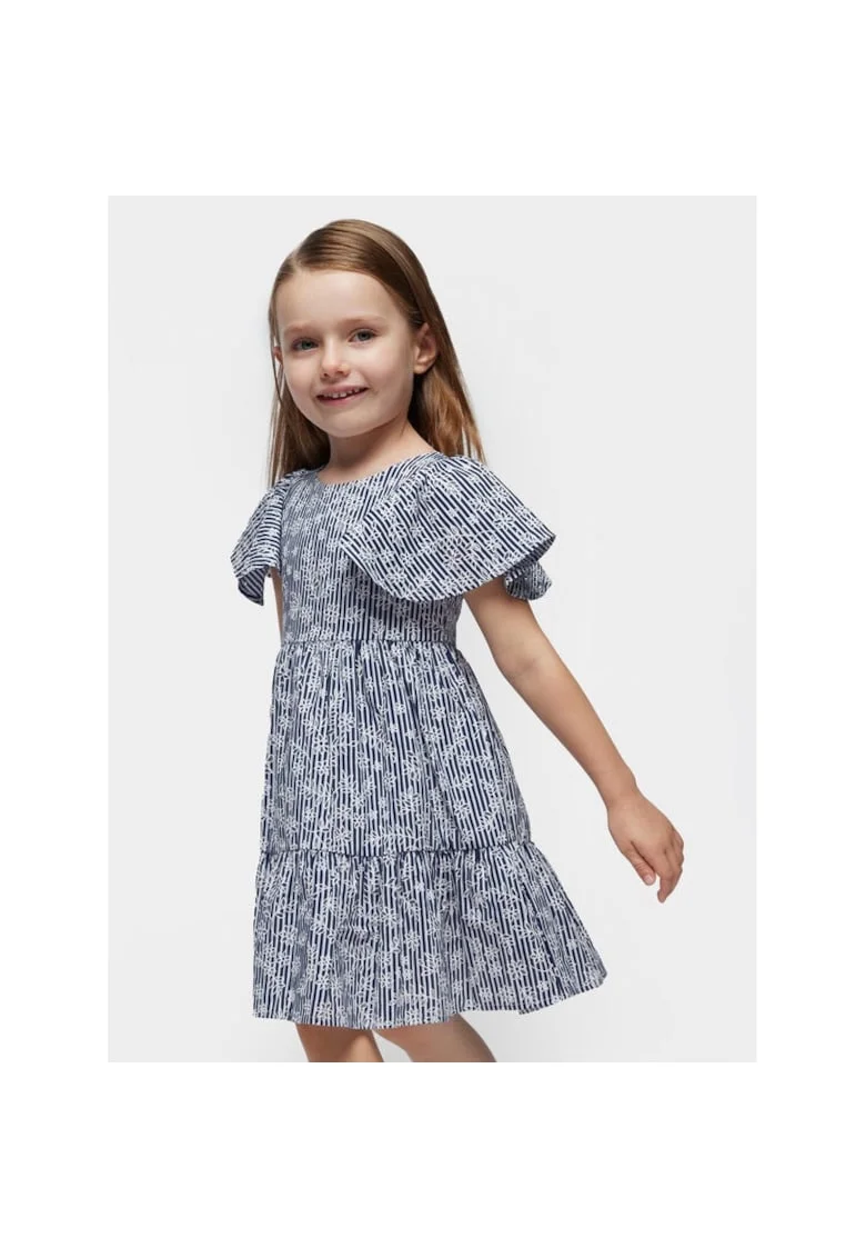 Rochie fete,  13805, Bleumarin, Bumbac