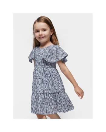 Rochie fete,  13805, Bleumarin, Bumbac