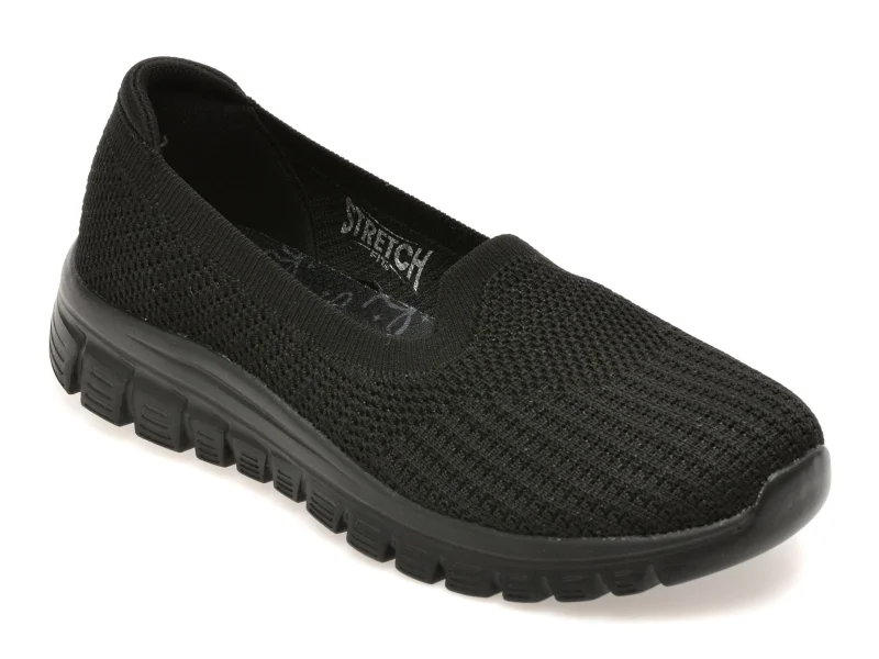 Pantofi sport SKECHERS negri, 100962, din material textil