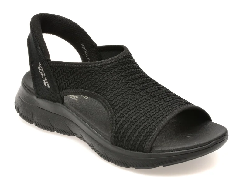 Sandale SKECHERS negre, 119519, din material textil