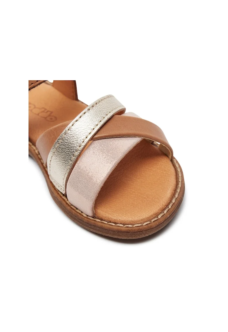 Sandale copii,  887834, Piele naturala, Maro