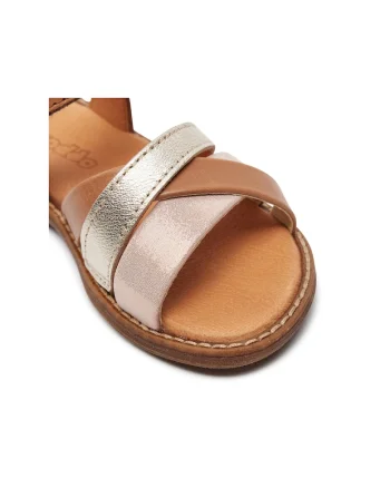 Sandale copii,  887834, Piele naturala, Maro
