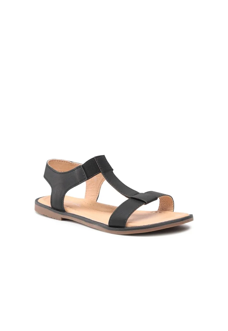 Sandale fete,  5904248597115, Negru, Piele ecologica,