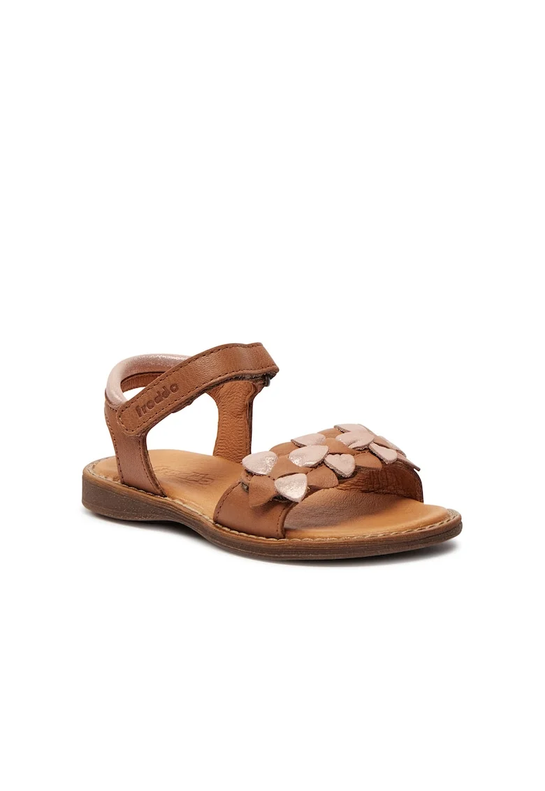Sandale copii,  887988, Piele naturala, Maro