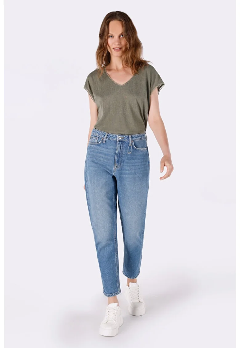 Pantaloni De Dama Albastru Mom Fit 896 MARIA, BLUE