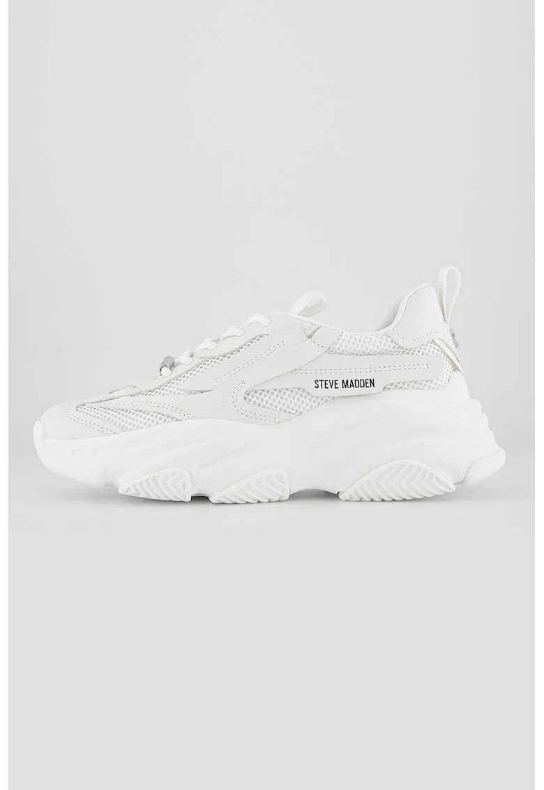 Pantofi sport cu insertii de plasa Possession-E, Alb