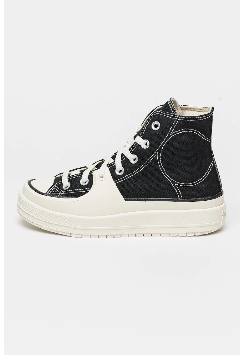 Tenisi high-top unisex Chuck Taylor All Star Construct, Negru/Crem