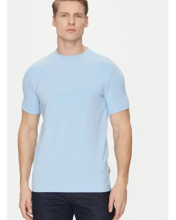 Tricou barbati,  304687853, Bumbac, Albastru, Albastru