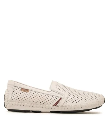 Tenisi barbati,  Piele naturala, Alb, Alb