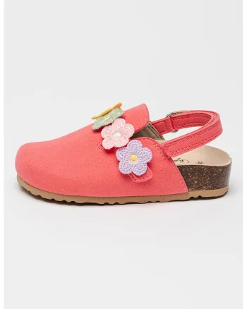 Papuci de piele cu platforma, Roz pastel/Lila/Caramel