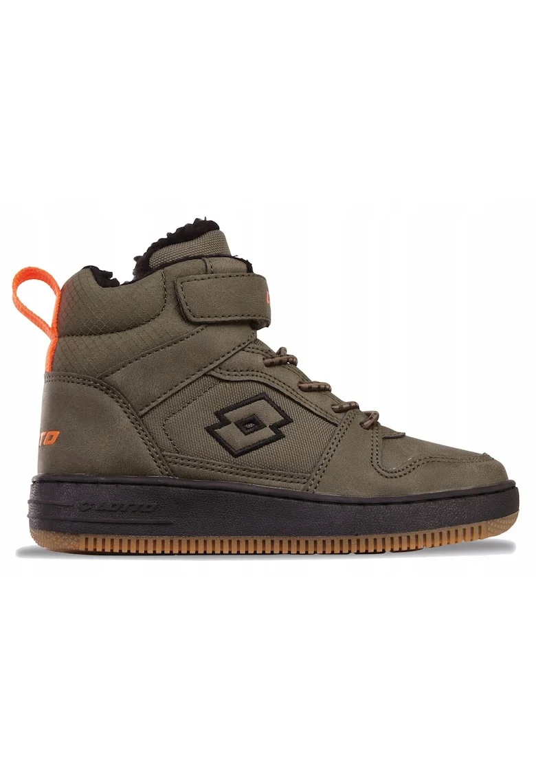 Ghete sport copii  PREHNA FUR, inalte, sintetic/textil, kaki