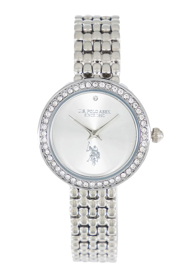 Ceas quartz cu cristale, Argintiu