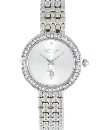 Ceas quartz cu cristale, Argintiu