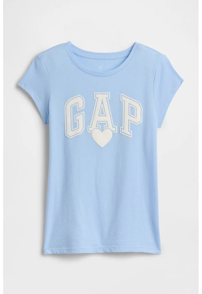 Tricou cu imprimeu logo, Albastru pastel