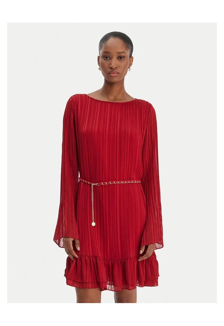 Rochie casual,  poliester, rosie