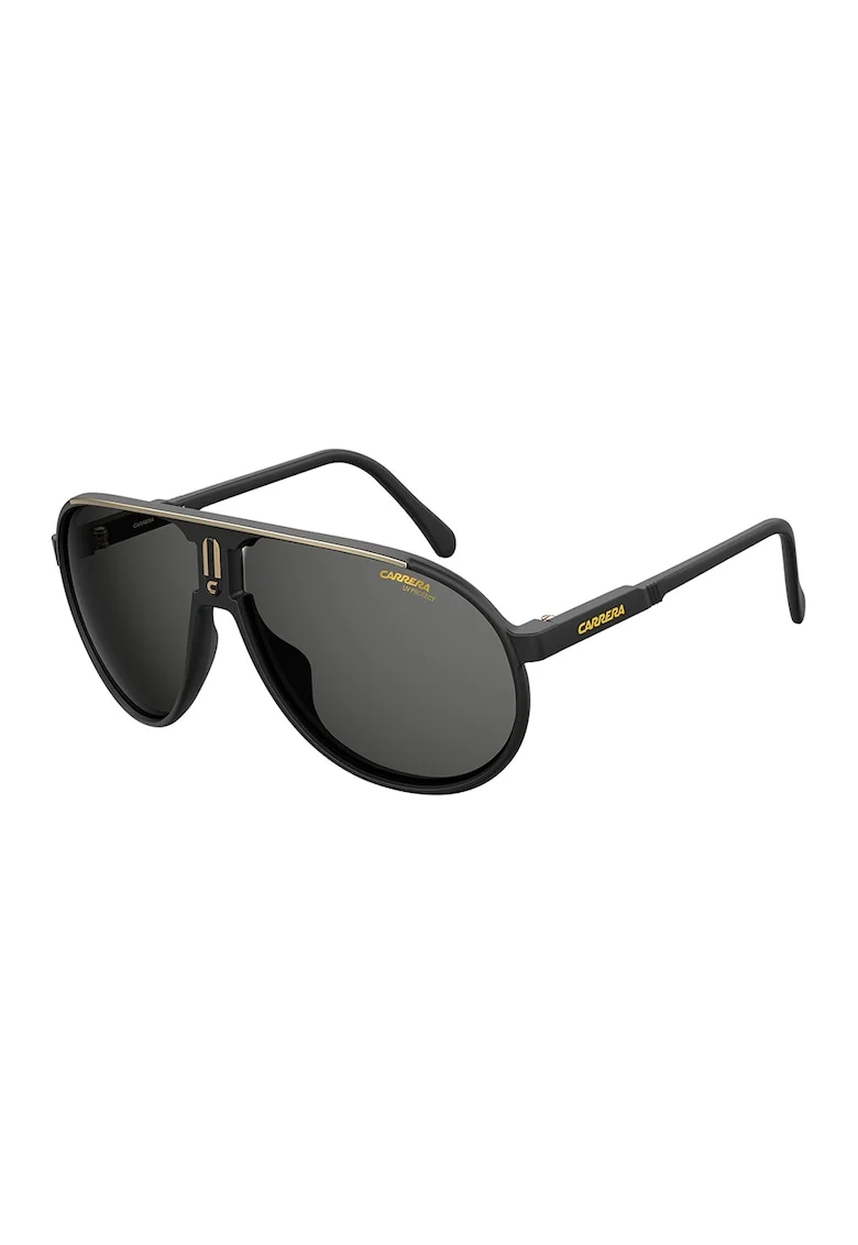 Ochelari de soare pilot unisex cu lentile in degrade, Auriu/Negru