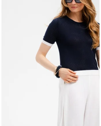 Tricou Motia cu design perforat