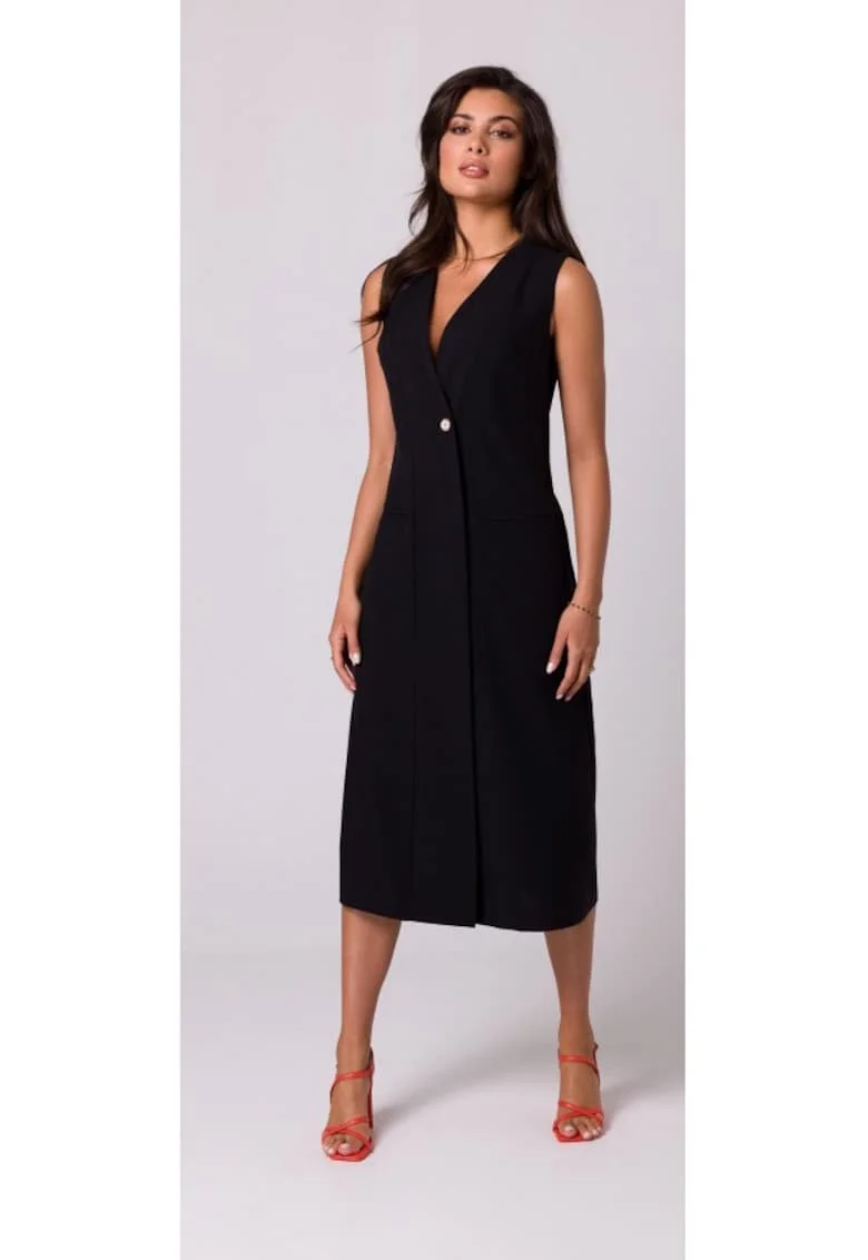 Rochie simpla midi fara maneci,