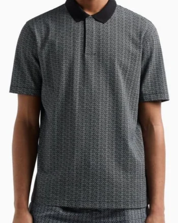 Tricou polo cu detalii contrastante,