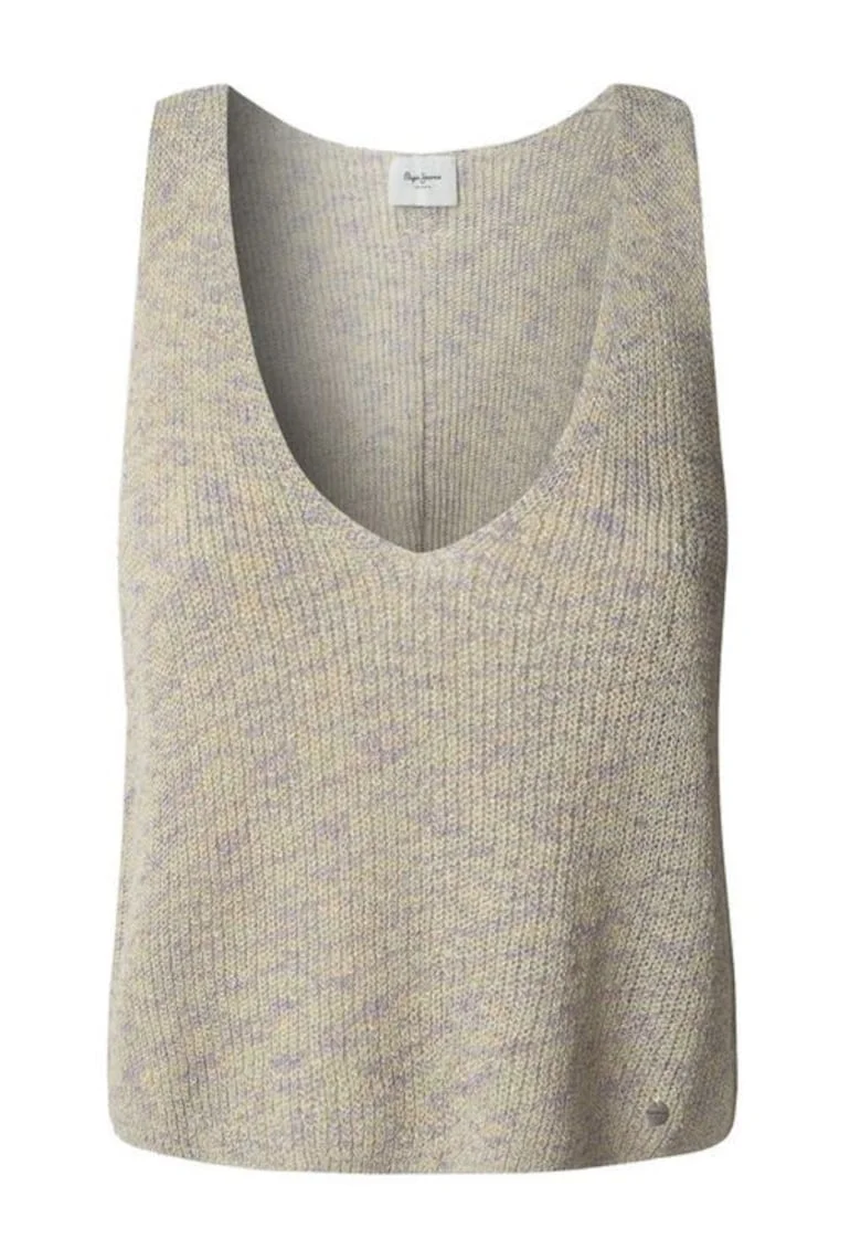 Bluza tricotata cu decolteu in V