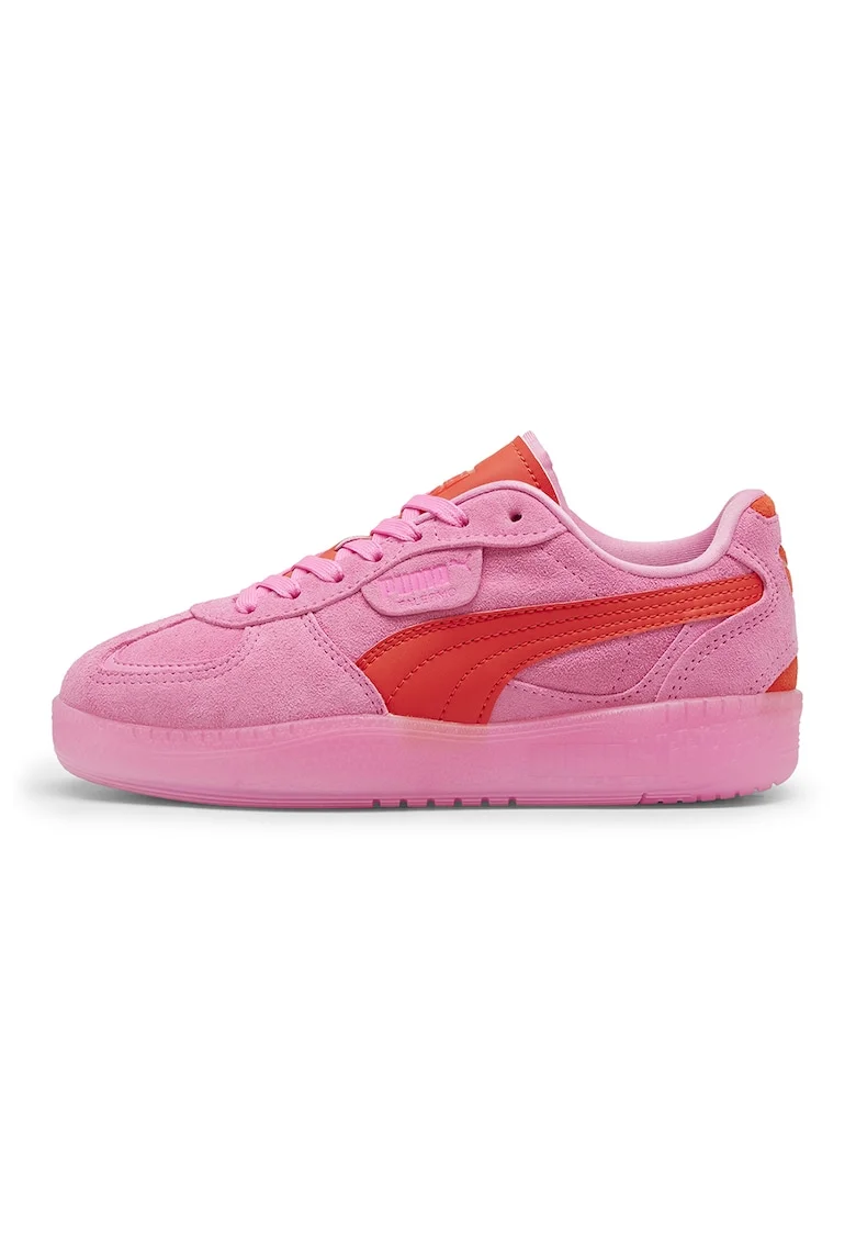 Pantofi sport din piele intoarsa Palermo Moda Xtra, Rosu/Roz
