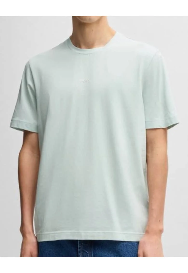 Tricou regular fit cu logo discret,