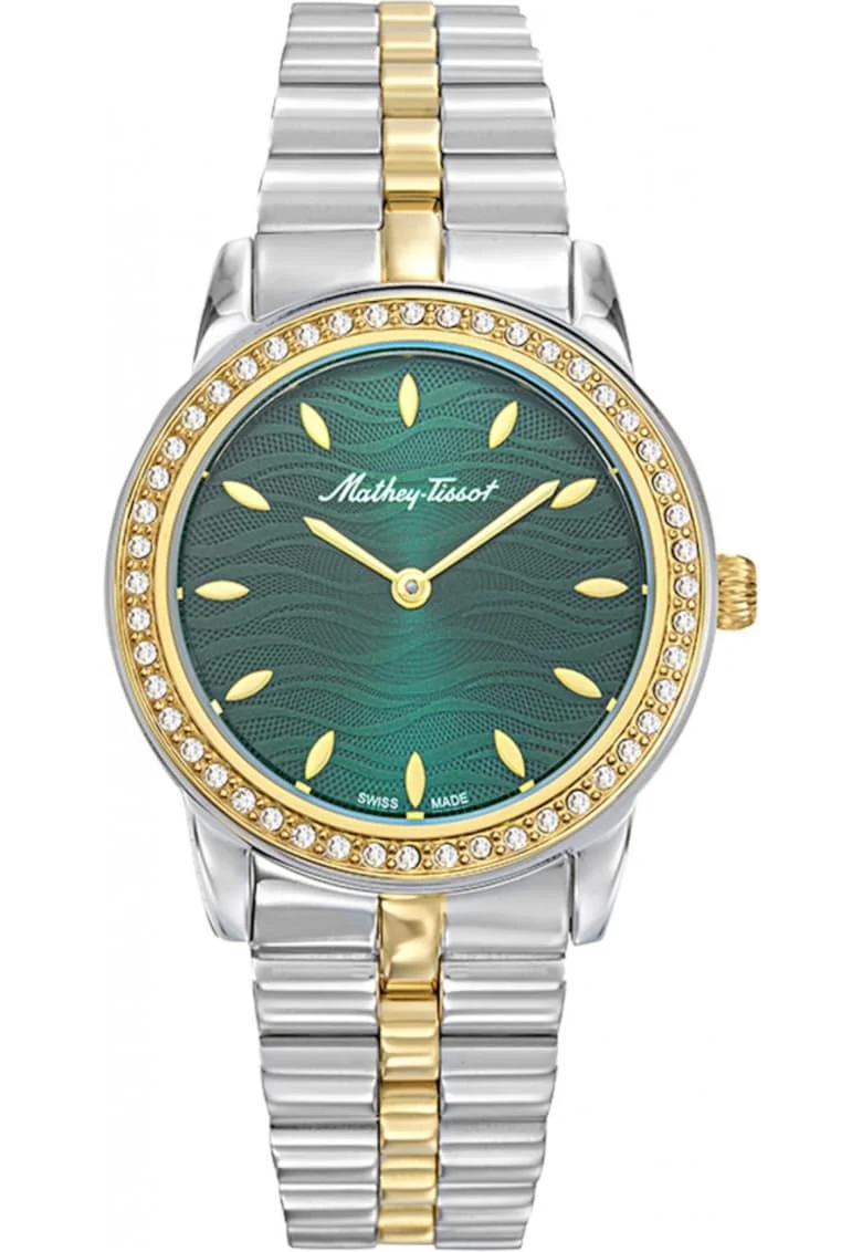 Ceas de dama MATHEY-TISSOT D10860BQYV, verde, la moda, clasic