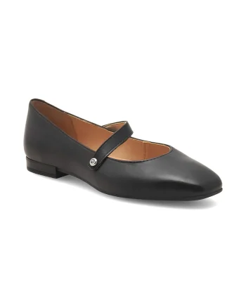Balerini dama,  390312, Piele naturala, Negru