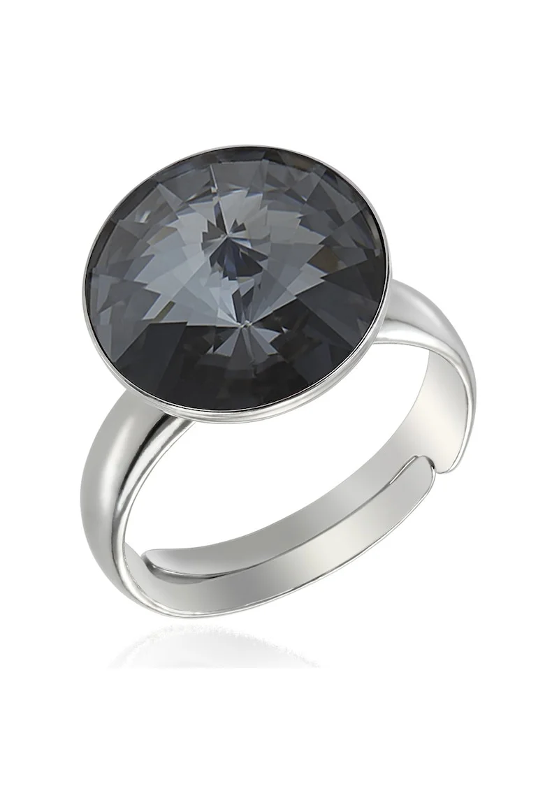 Inel Argint 925 placat cu rodiu cu cristale Swarovski® Rivoli 12mm - 549875, Gri