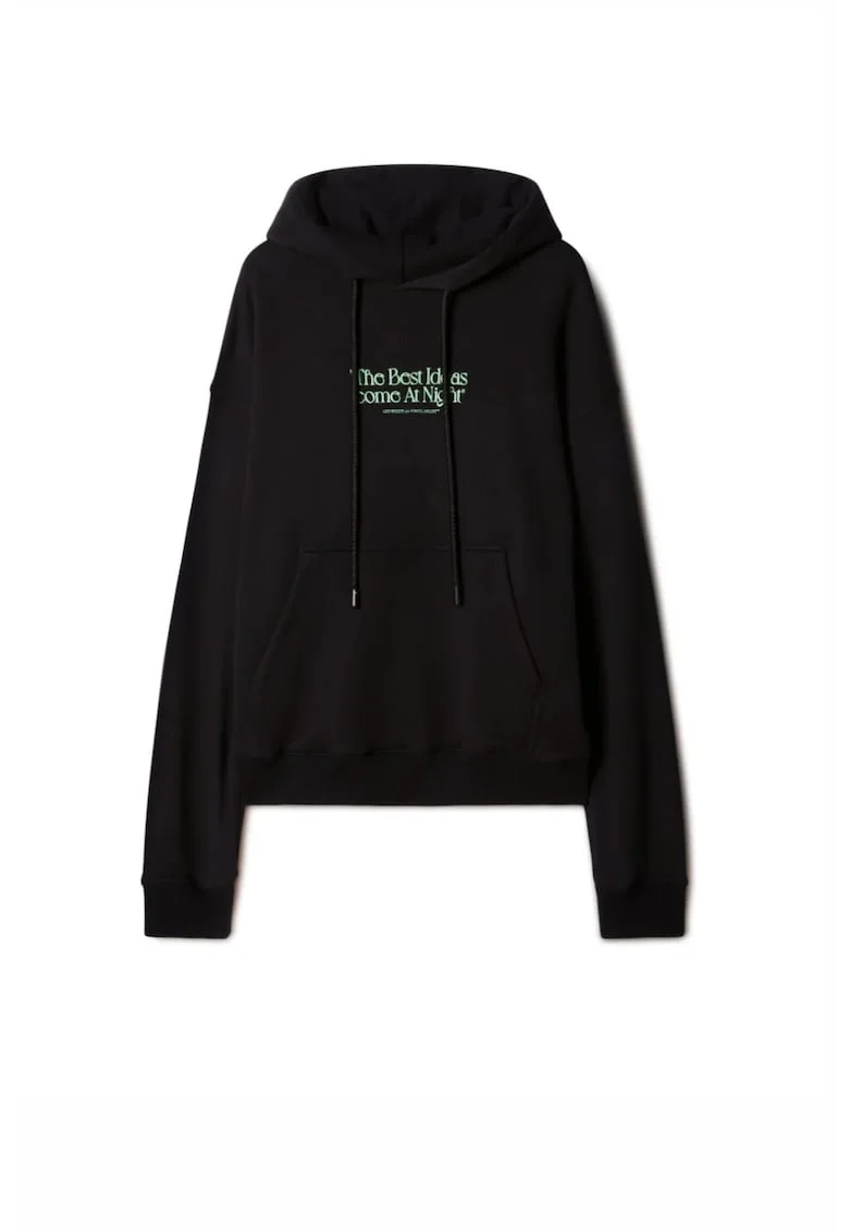 Hanorac barbati,  Slogan Best Ideas, Negru