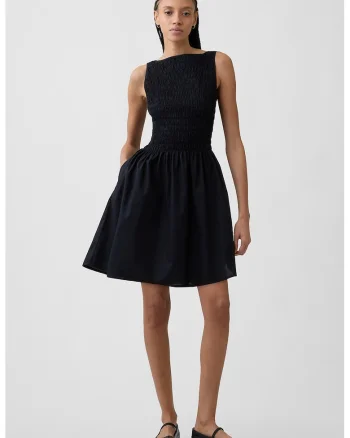 Rochie midi evazata, Negru