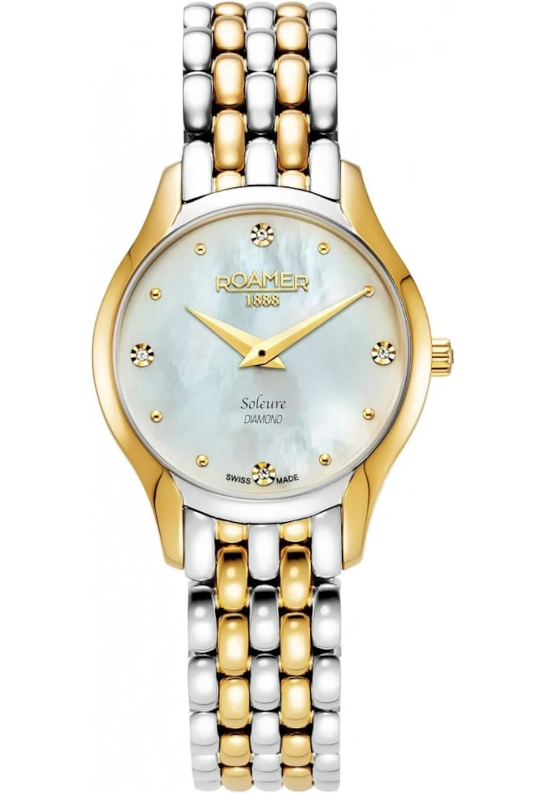 Ceas de dama  Soleure Diamond, clasic, auriu 47mm