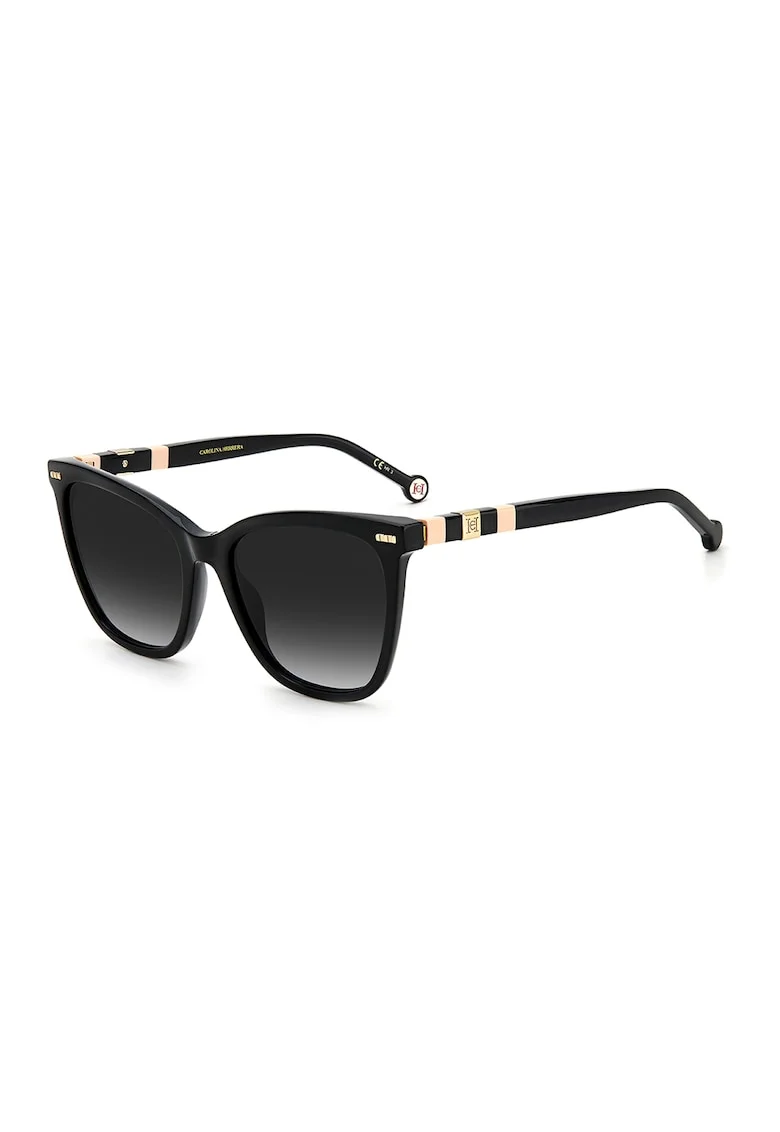 Ochelari de soare cat-eye cu lentile in degrade, Auriu/Negru