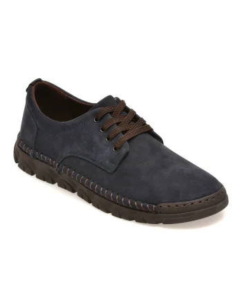 Pantofi OTTER bleumarin, DD1106, din nabuc